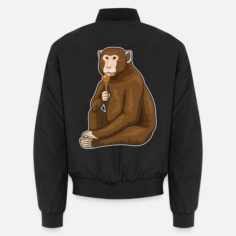Monkey Lollipop - Unisex Bomber Jacket - black