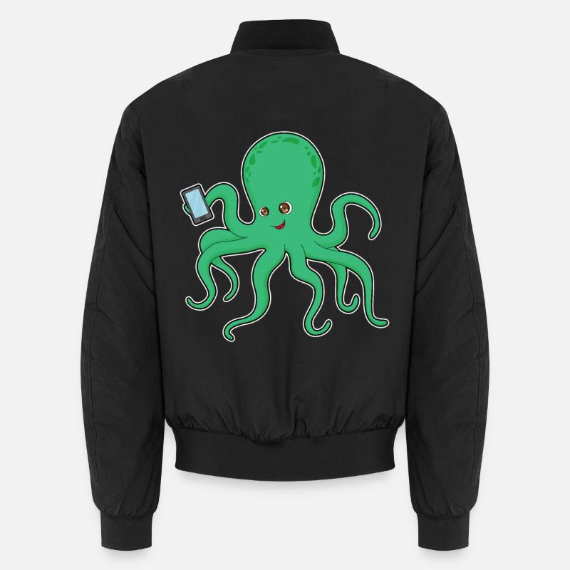 Octopus Mobile - Bomber unisexe - noir