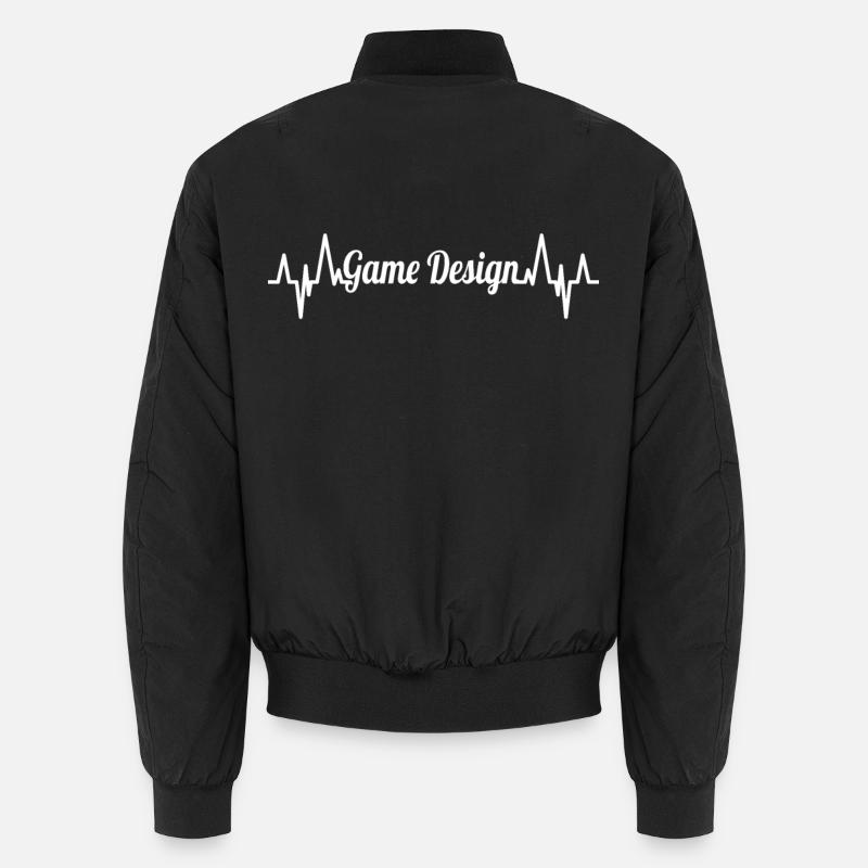 Game Design Herzschlag Unisex Bomberjacke