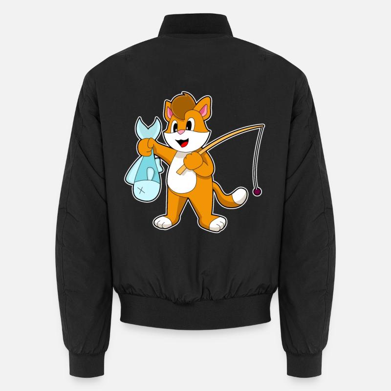 Pêche au chat pêcheur - Bomber unisexe - noir