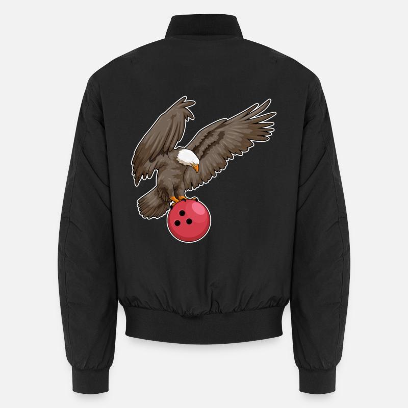 Adler Bowling Bowlingkugel - Unisex Bomberjacke - Schwarz