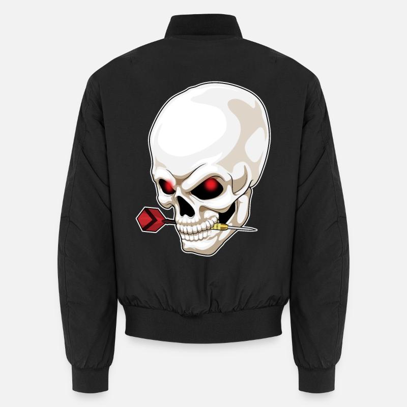 Totenkopf Dart Dartpfeil - Unisex Bomberjacke - Schwarz