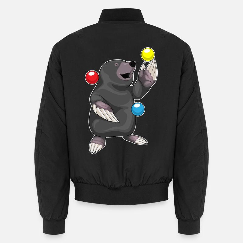 Mole Juggler Juggling - Unisex Bomber Jacket - black