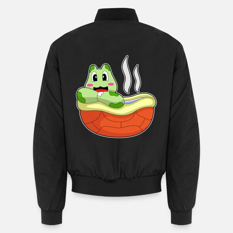 Turtle Bathing Bathtub - Unisex Bomber Jacket - black