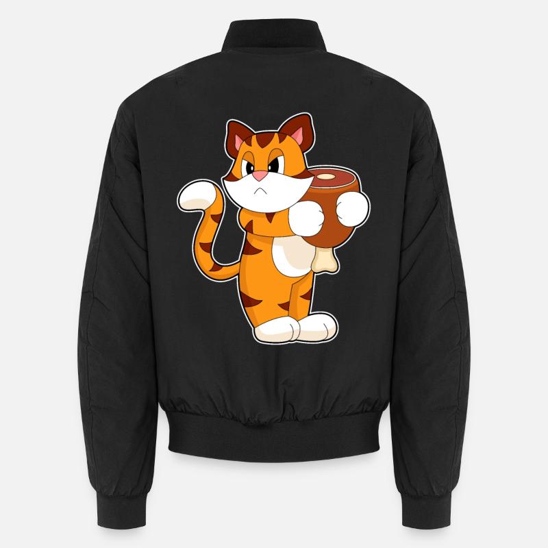 Tiger Fleisch - Unisex Bomberjacke - Schwarz