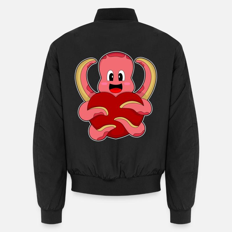 Cœur de poulpe - Bomber unisexe - noir