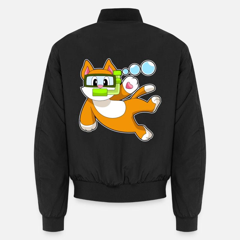 Cat Diver Snorkel - Bomber unisexe - noir
