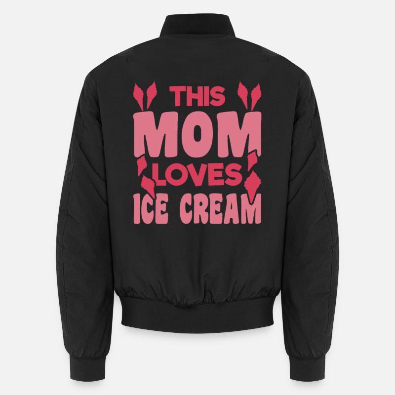 Maman crème glacée - Bomber unisexe - noir