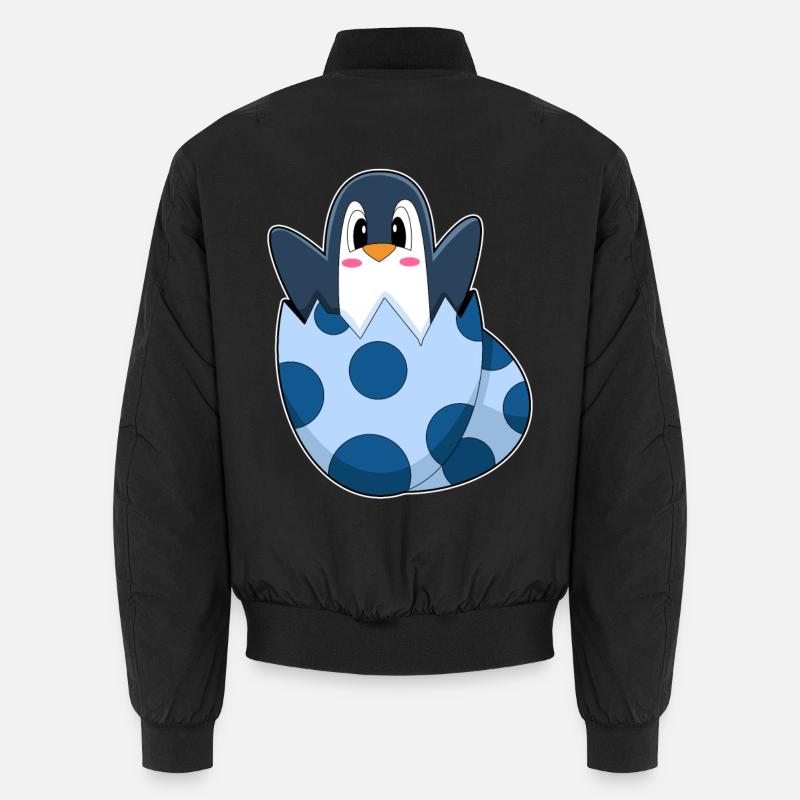 Pinguin Ei - Unisex Bomberjacke - Schwarz