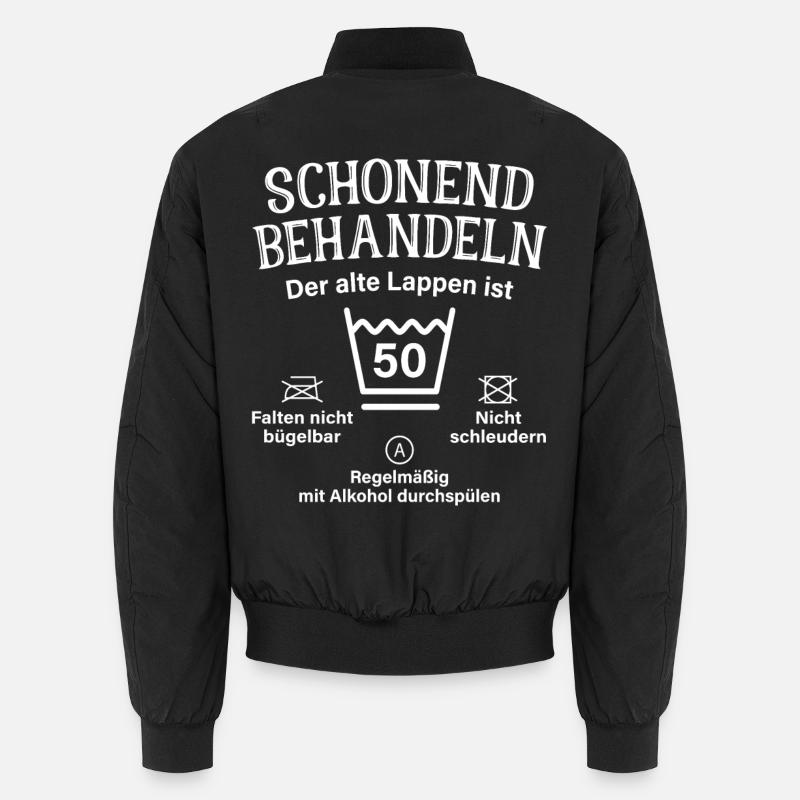 50. Geburtstag Schonend Behandeln Alte Lappen 50 Unisex Bomberjacke