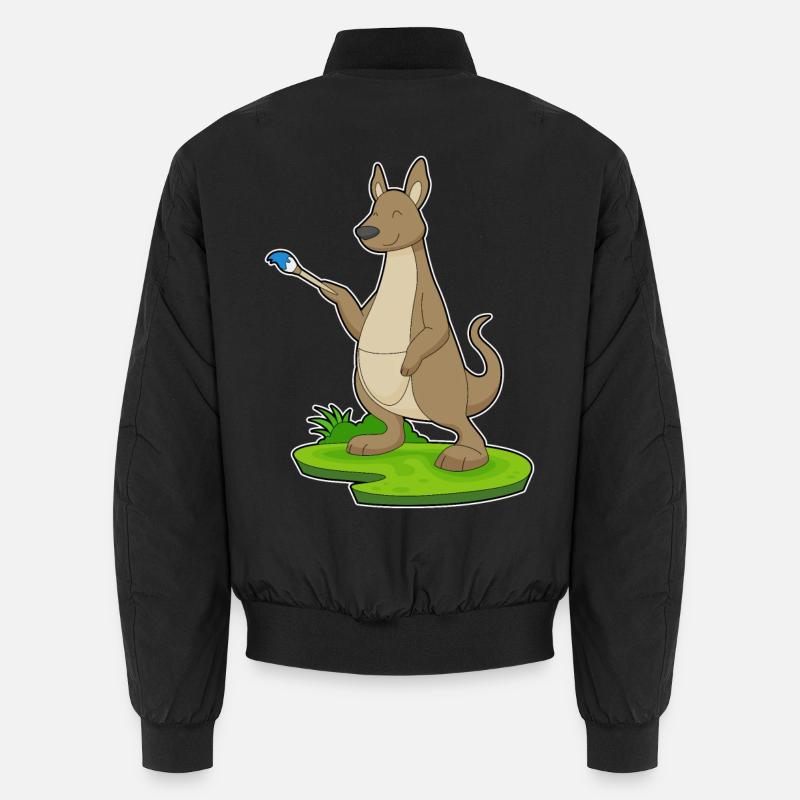 Känguru Malen Pinsel - Unisex Bomberjacke - Schwarz