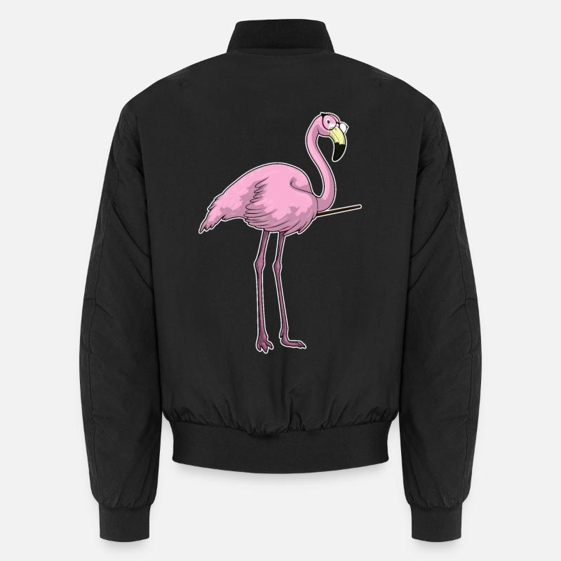 Flamingo Lehrer Pointer - Unisex Bomberjacke - Schwarz