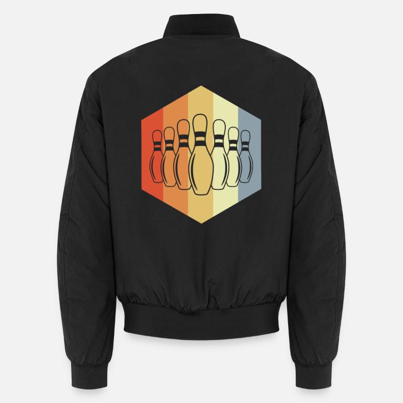 Bowling Pins - Unisex Bomberjacke - Schwarz