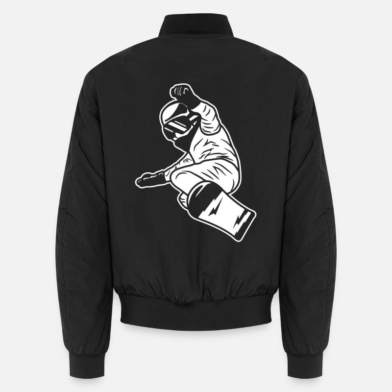 Snowboard Junge - Unisex Bomberjacke - Schwarz