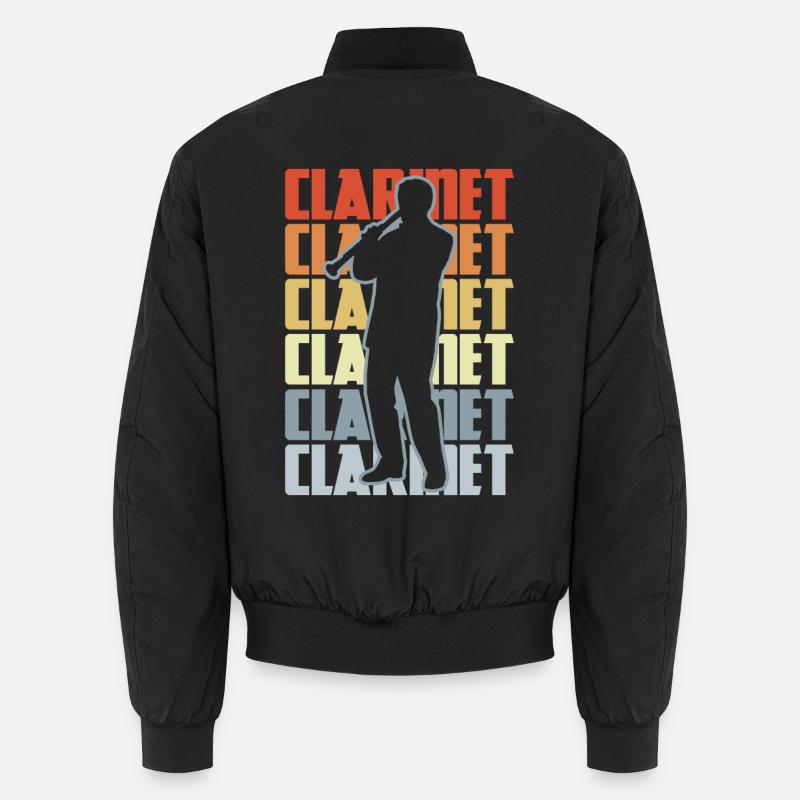 Vintage Klarinette Unisex Bomberjacke