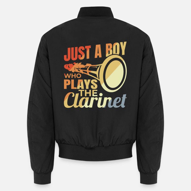Young clarinet player Unisex Bomber Jacket