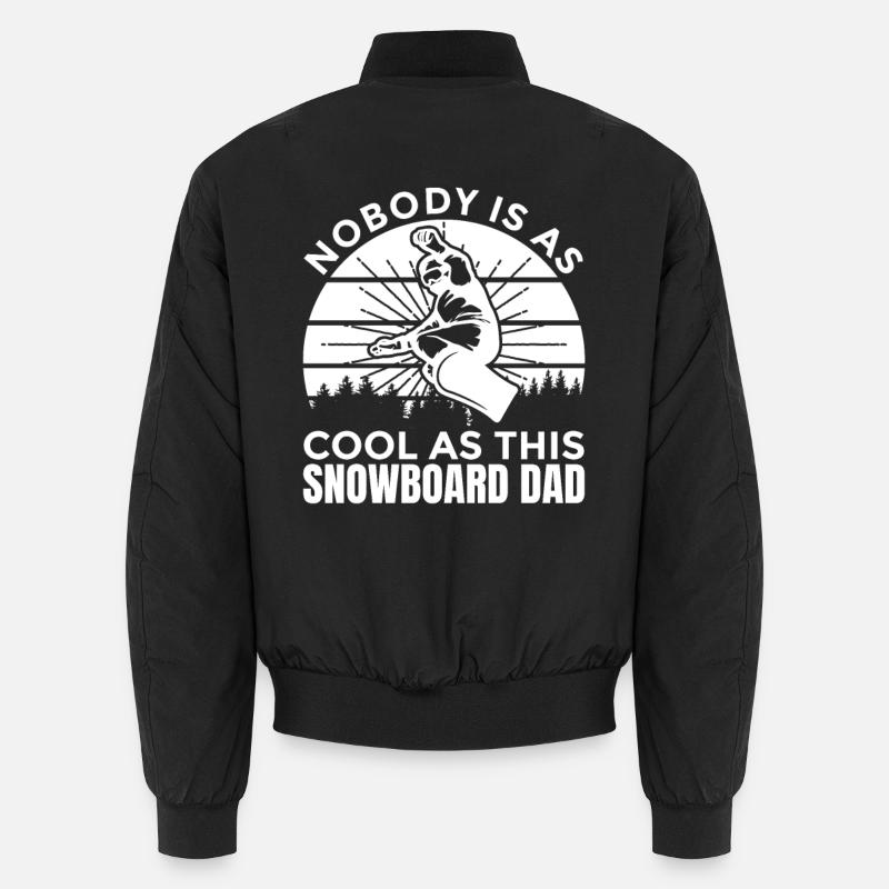 Snowboard Dad - Unisex Bomber Jacket - black