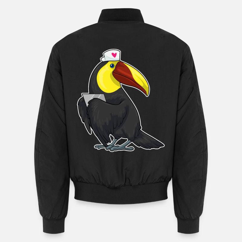 Bloc-notes de Toucan Nurse - Bomber unisexe - noir