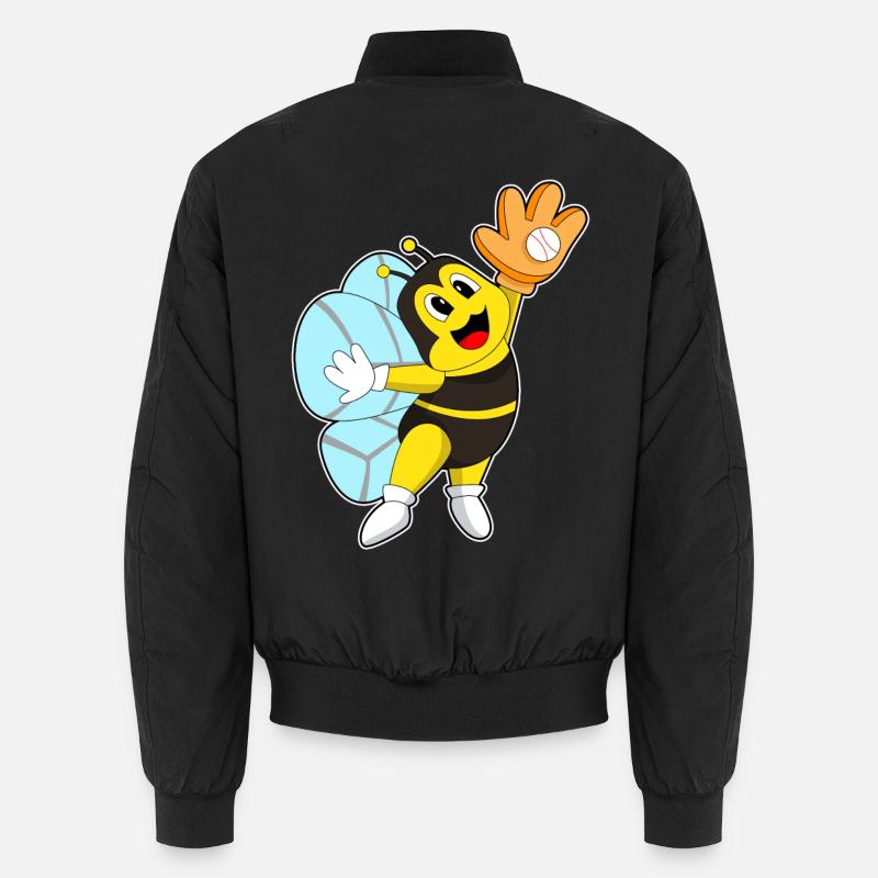 Gant de baseball Bee Baseball - Bomber unisexe - noir