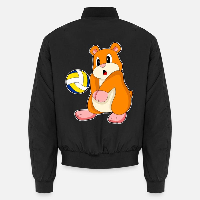 Hamster Volley-ball - Bomber unisexe - noir