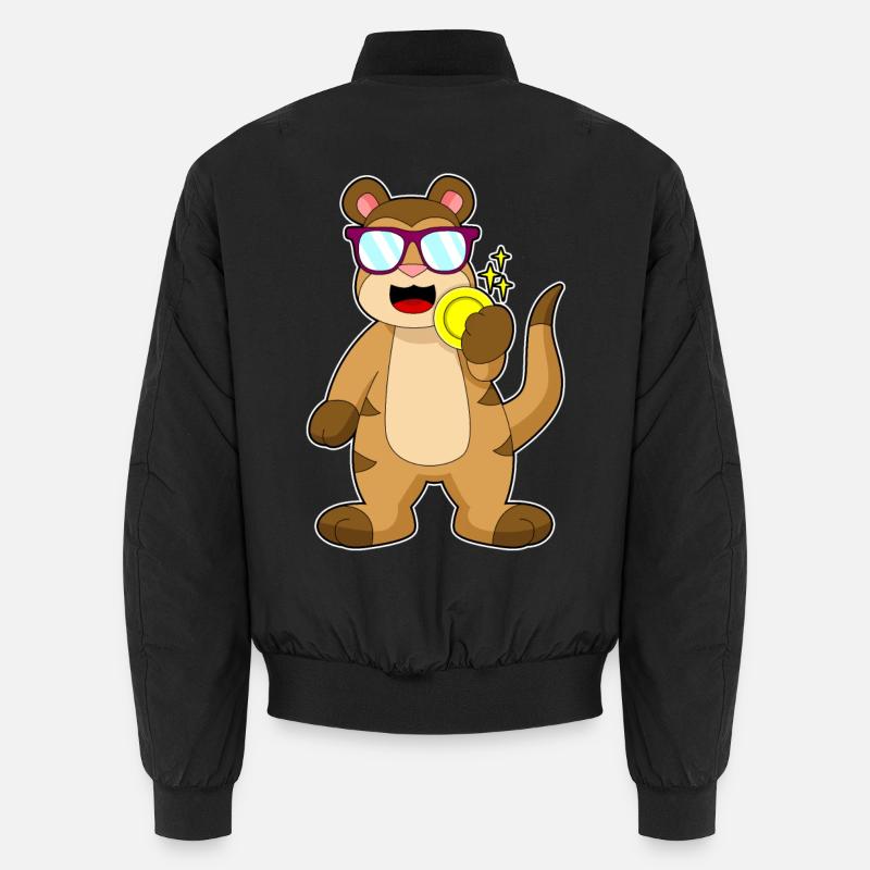 Erdmännchen Goldmünze - Unisex Bomberjacke - Schwarz