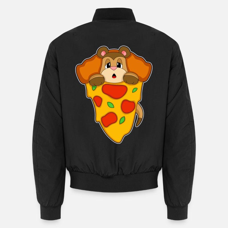 Erdmännchen Pizza - Unisex Bomberjacke - Schwarz