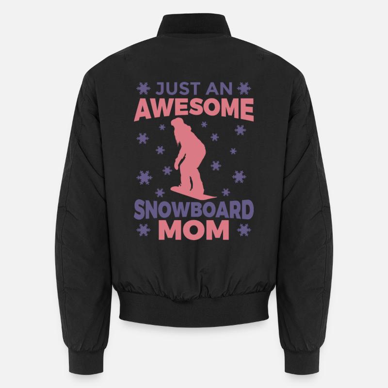 Maman de snowboard - Bomber unisexe - noir
