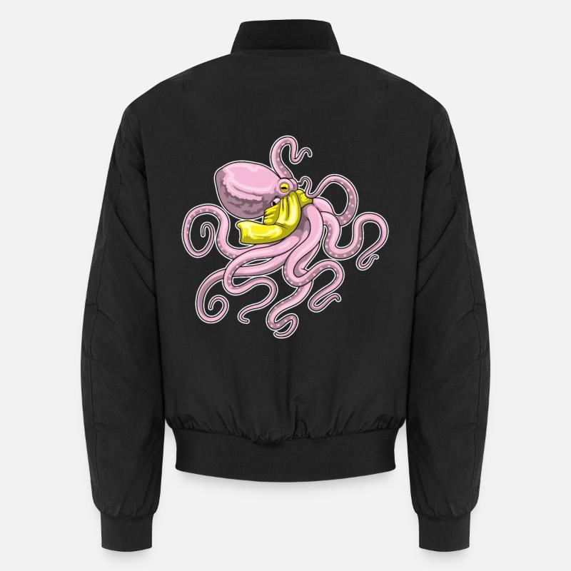 Krake Schal - Unisex Bomberjacke - Schwarz