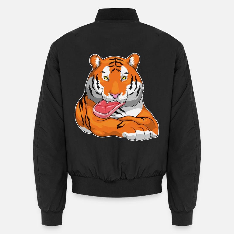 Tiger Fleisch - Unisex Bomberjacke - Schwarz
