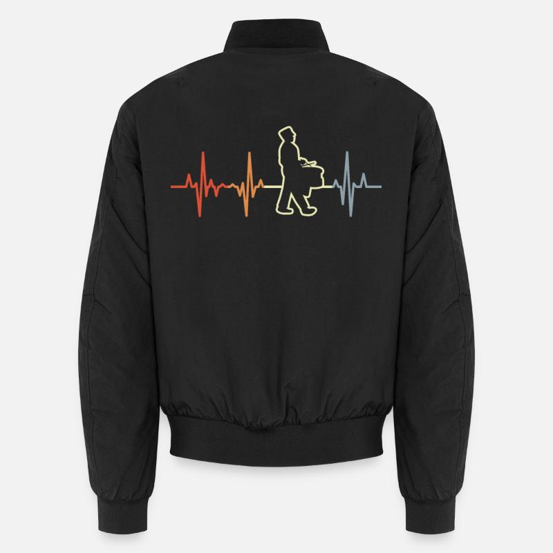 Palpitations cardiaques de tambour vintage Bomber unisexe