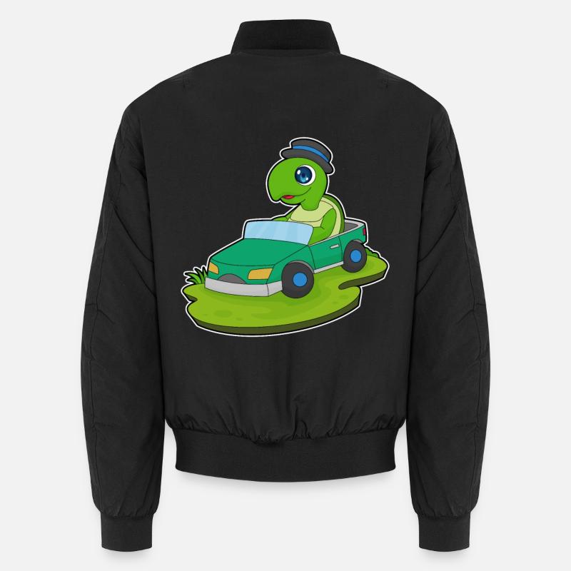 Schildkröte Auto - Unisex Bomberjacke - Schwarz