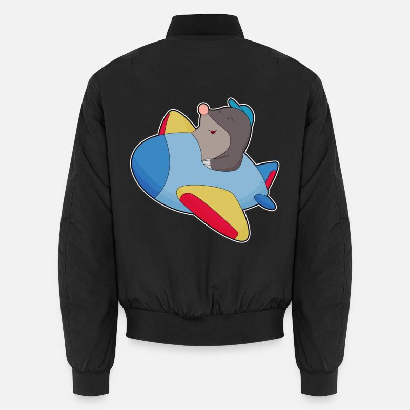 Mole Airplane - Unisex Bomber Jacket - black