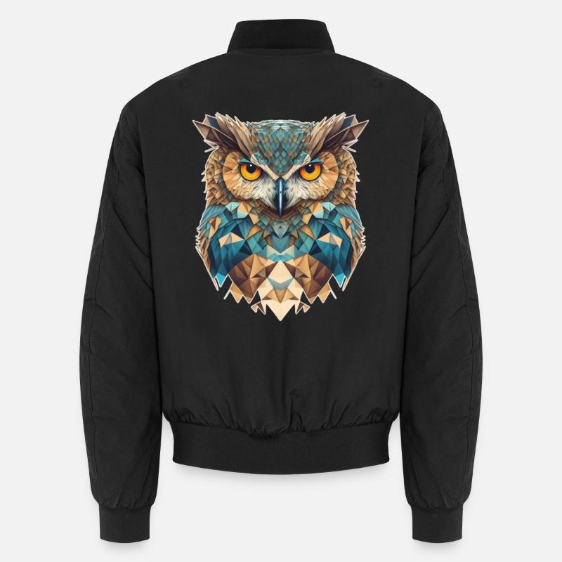 Owl head geometric Unisex Bomber Jacket