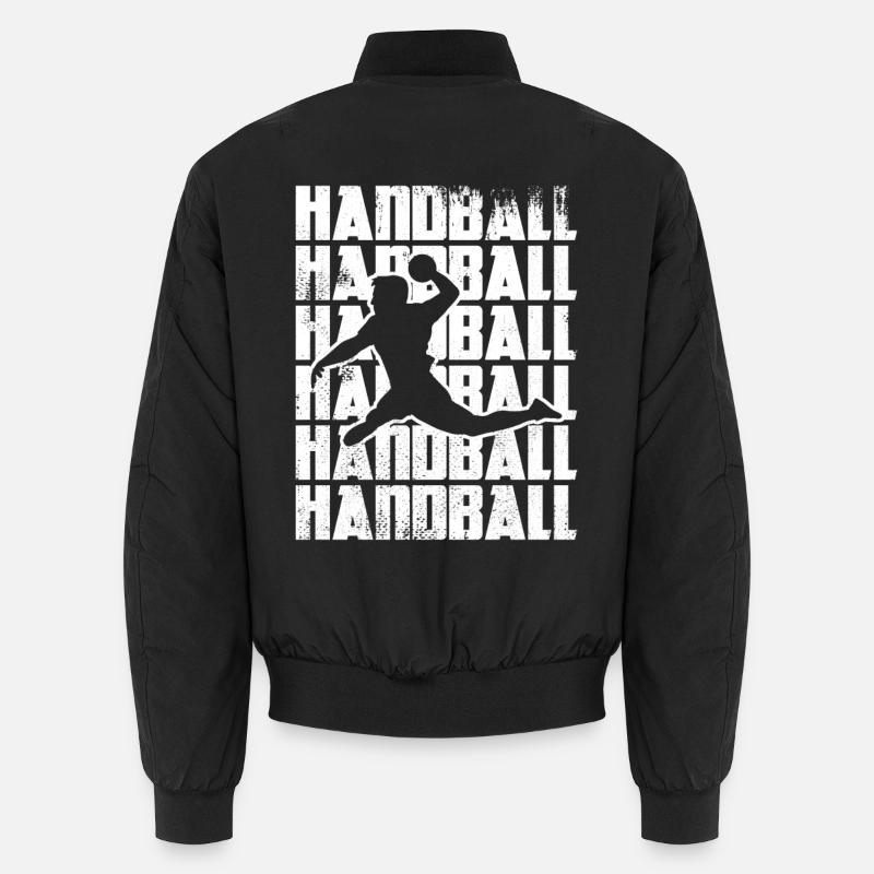 Funny handball - Unisex Bomber Jacket - black