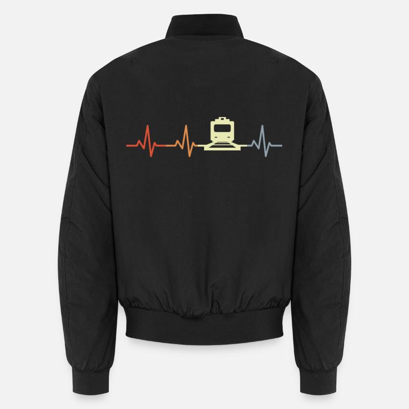 Entraîne les palpitations ECG - Bomber unisexe - noir