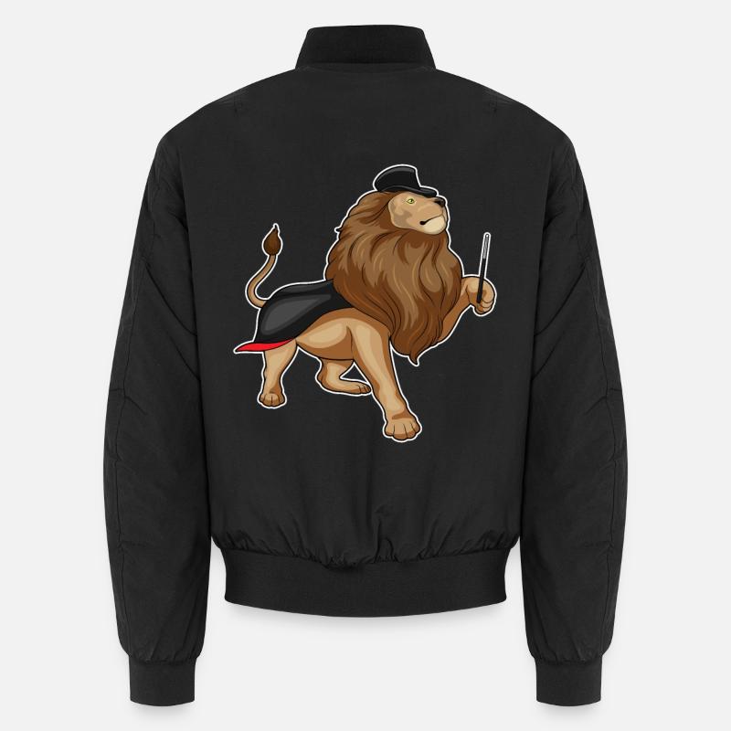 Lion Wizard Wand - Unisex Bomber Jacket - black
