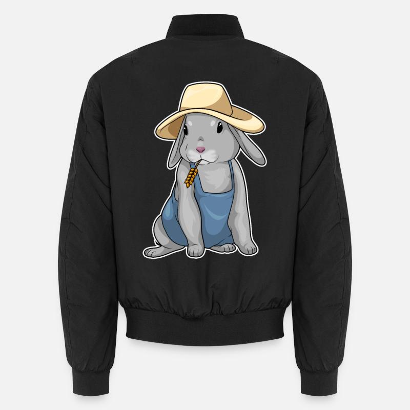 Blé éleveur de lapins - Bomber unisexe - noir