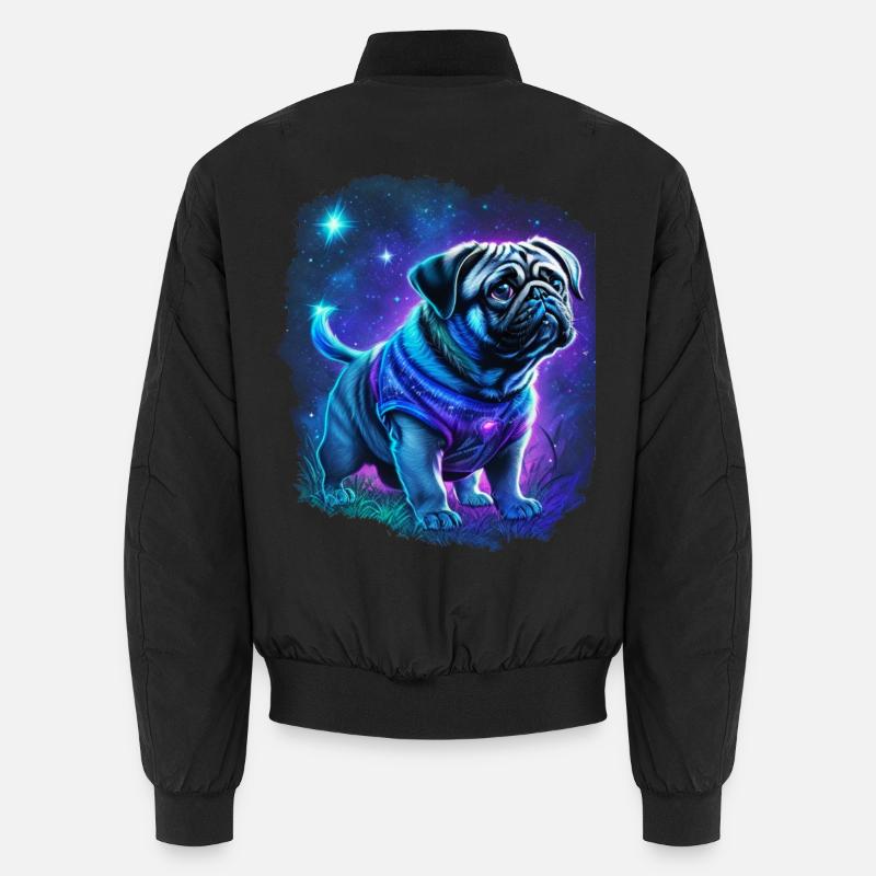 Chien carlin mystique - Bomber unisexe - noir