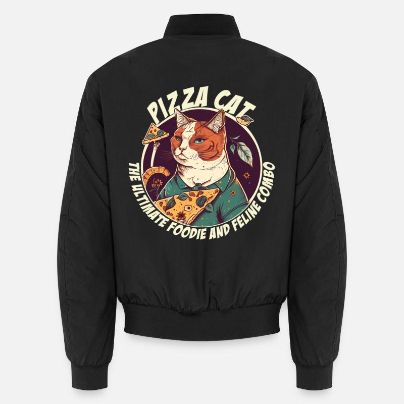 Chat avec des tranches de pizza Bomber unisexe