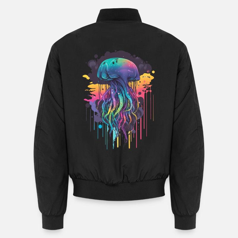 Bunte große Qualle Unisex Bomberjacke
