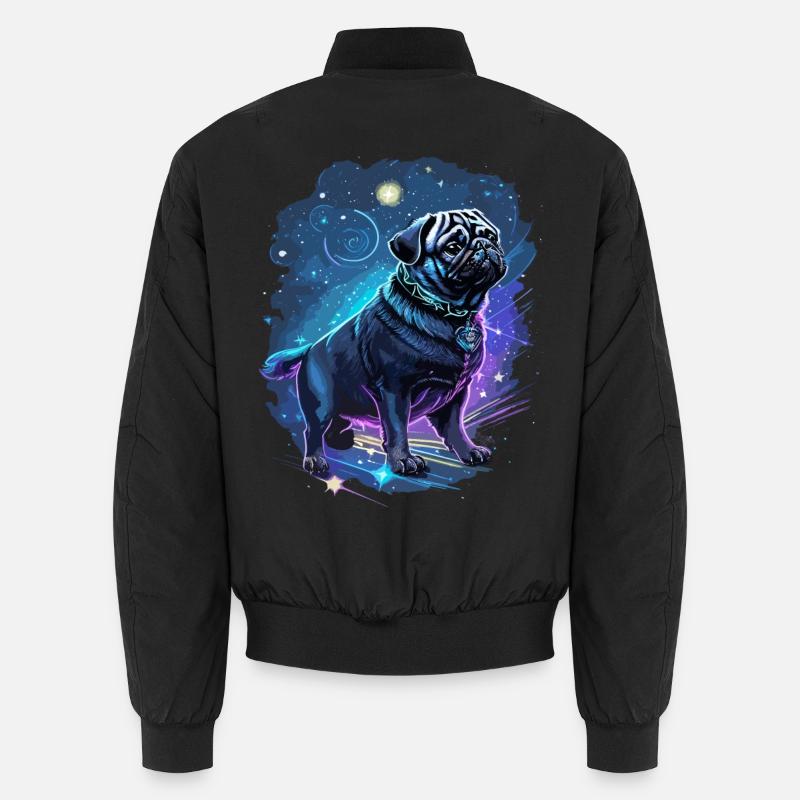 mythischer Mops Hund - Unisex Bomberjacke - Schwarz