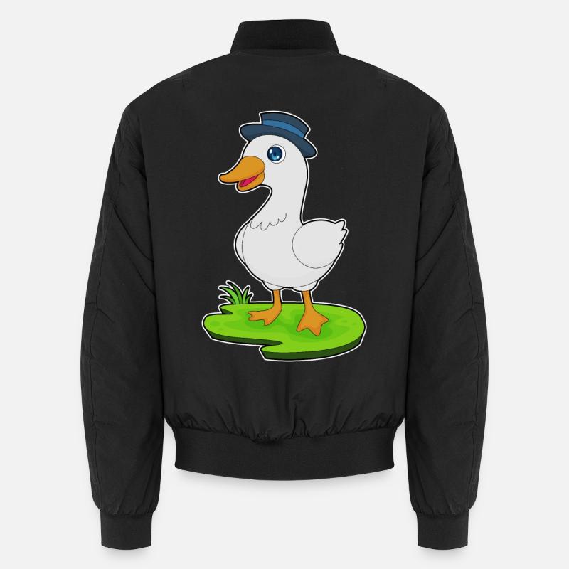 Duck Hat - Unisex Bomber Jacket - black