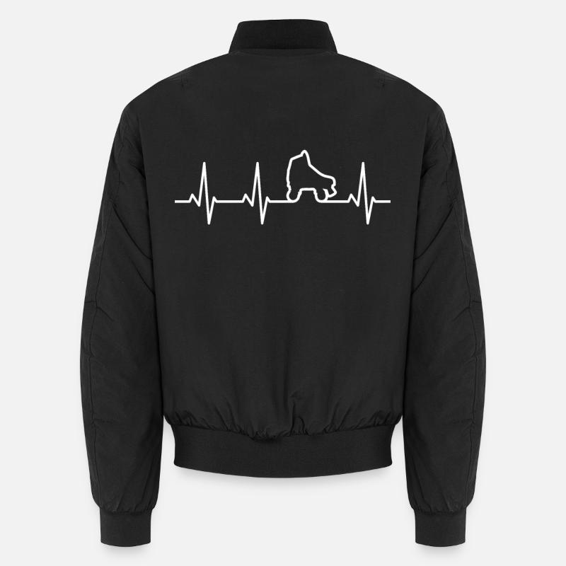 Roller skating heartbeat Unisex Bomber Jacket