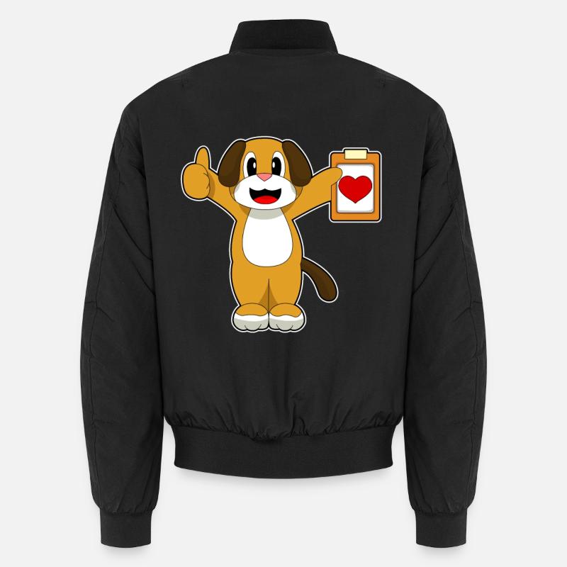 Hund Arzt Notiz - Unisex Bomberjacke - Schwarz