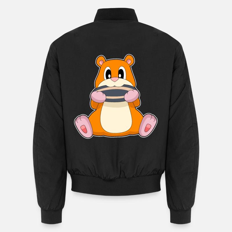 Hamster Seeds - Unisex Bomber Jacket - black