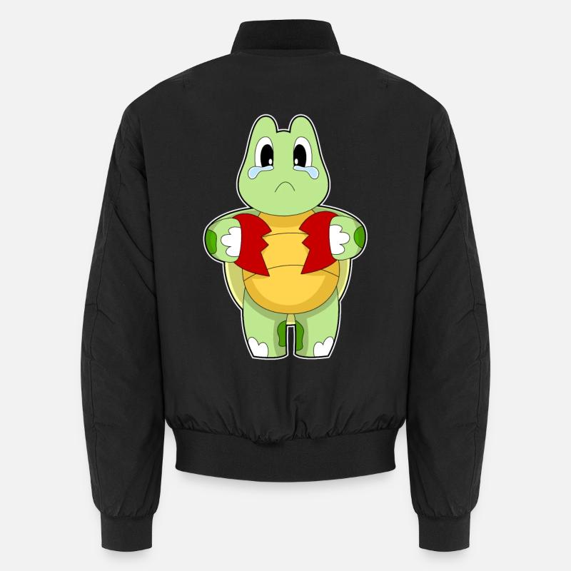 Schildkröte Herz zerbrochen - Unisex Bomberjacke - Schwarz