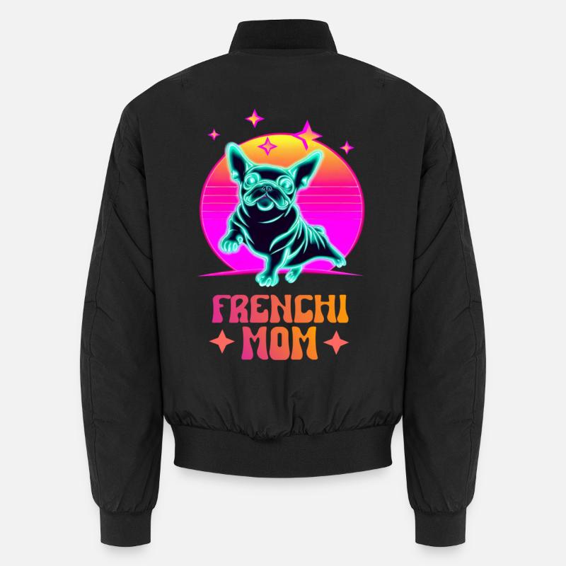Maman Frenchie - Bomber unisexe - noir