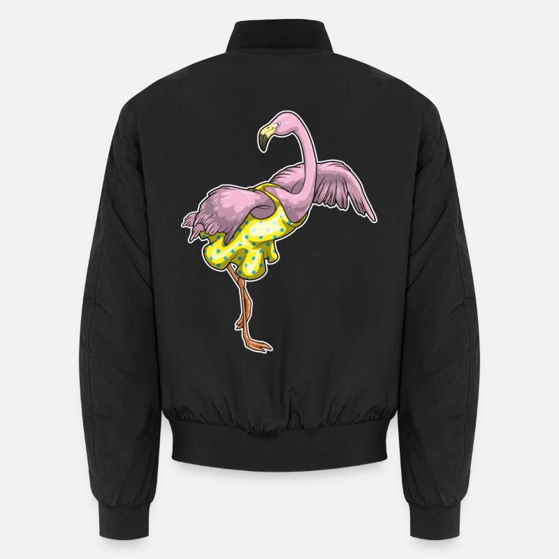 Flamingo Polka Dots Kleid - Unisex Bomberjacke - Schwarz
