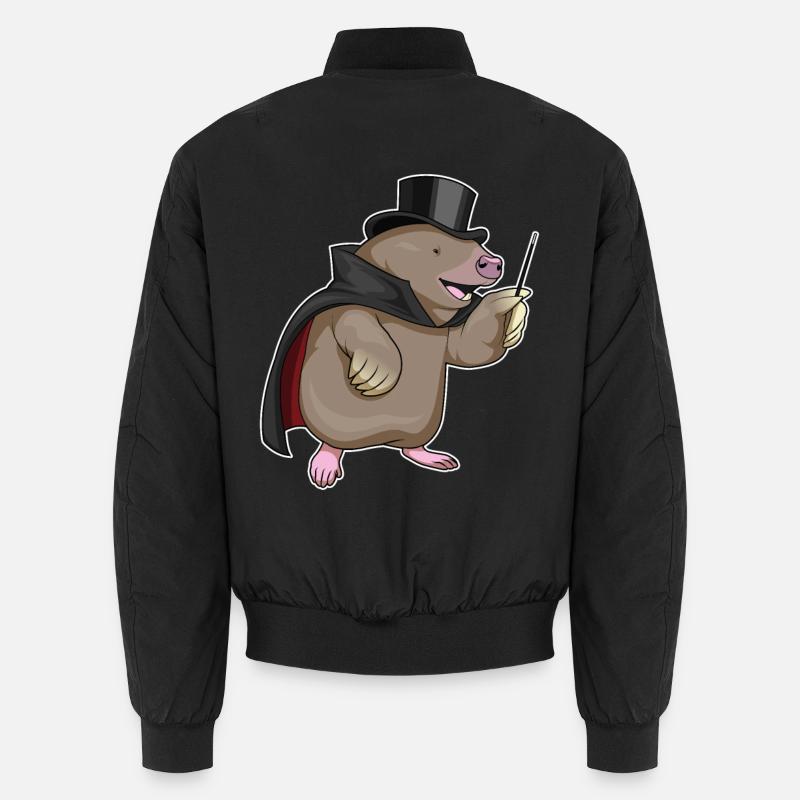 Mole Wizard Wand - Unisex Bomber Jacket - black
