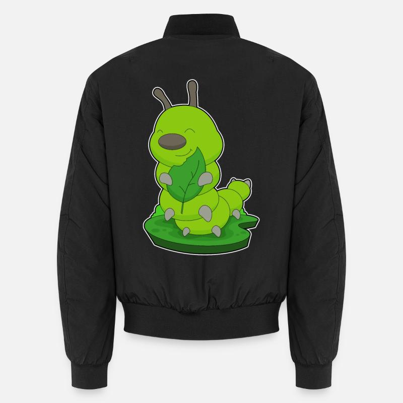 Caterpillar Leaf - Unisex Bomber Jacket - black
